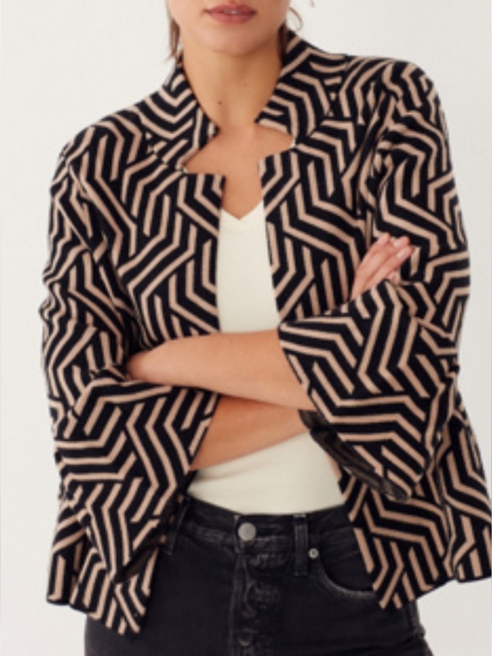 NWOT Anthropologie Maeve Kalinda Geometric Jacket Size S